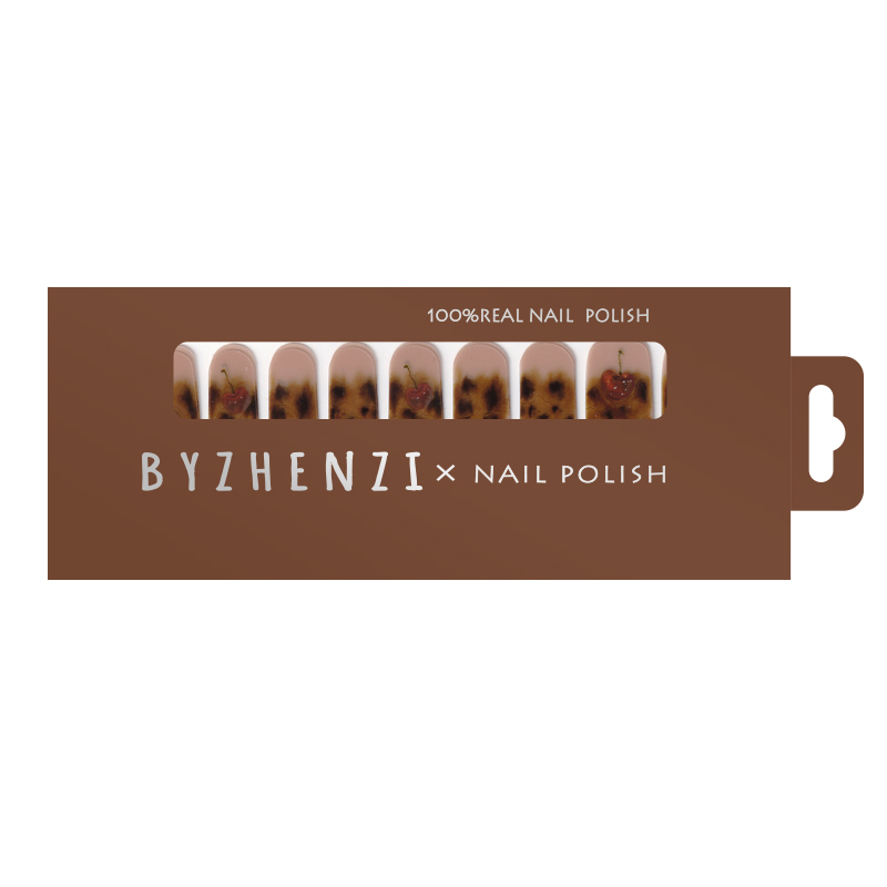 BYZHENZI STORE【小姨妈】美甲贴秋冬琥珀玳瑁樱桃显白持久美甲贴
