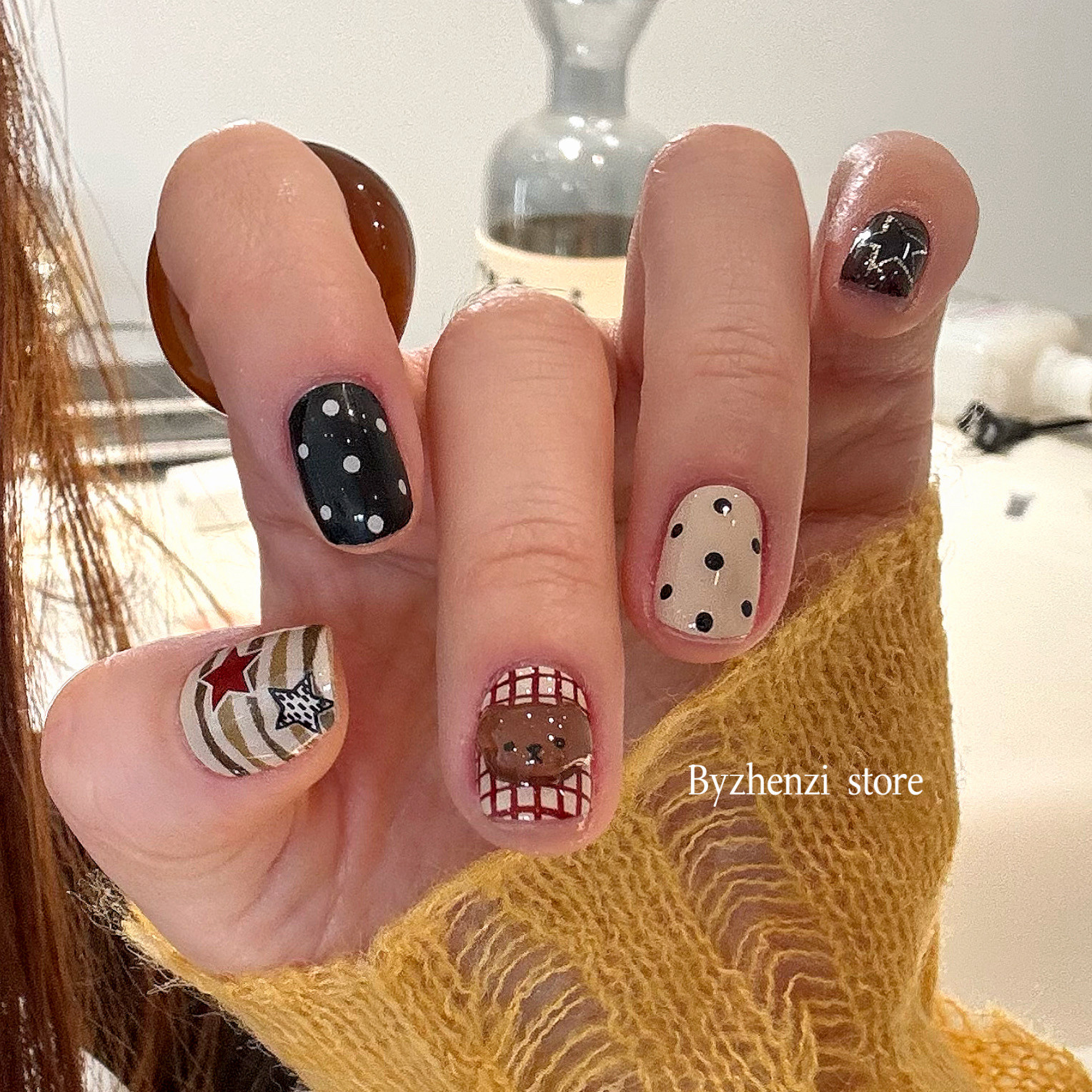 BYZHENZI STORE【肉夹馍】小熊米菲兔可爱显白美甲甲油膜,彩妆/香水/美妆工具,美甲工具,淘宝优惠券,粉丝福利购,淘宝优惠卷