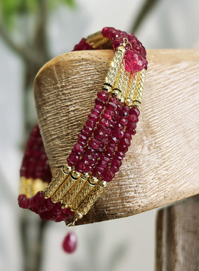 18K红宝石磁吸项链Y字链百搭