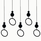 服装 店水晶吊环黑色吊挂吊链挂衣链衣服吊钩吊环上墙吊饰展示珠链