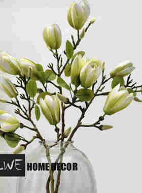 中式仿真玉兰花紫色粉色玉兰花现代客厅玄关餐厅装饰摆件假花插花