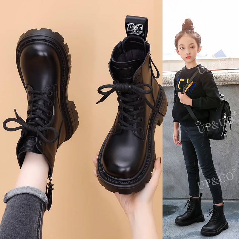 女童马丁靴2025新款秋冬季洋气加绒二棉鞋大童短靴小公主儿童靴子,童鞋/婴儿鞋/亲子鞋,皮靴,淘宝优惠券,粉丝福利购,淘宝优惠卷