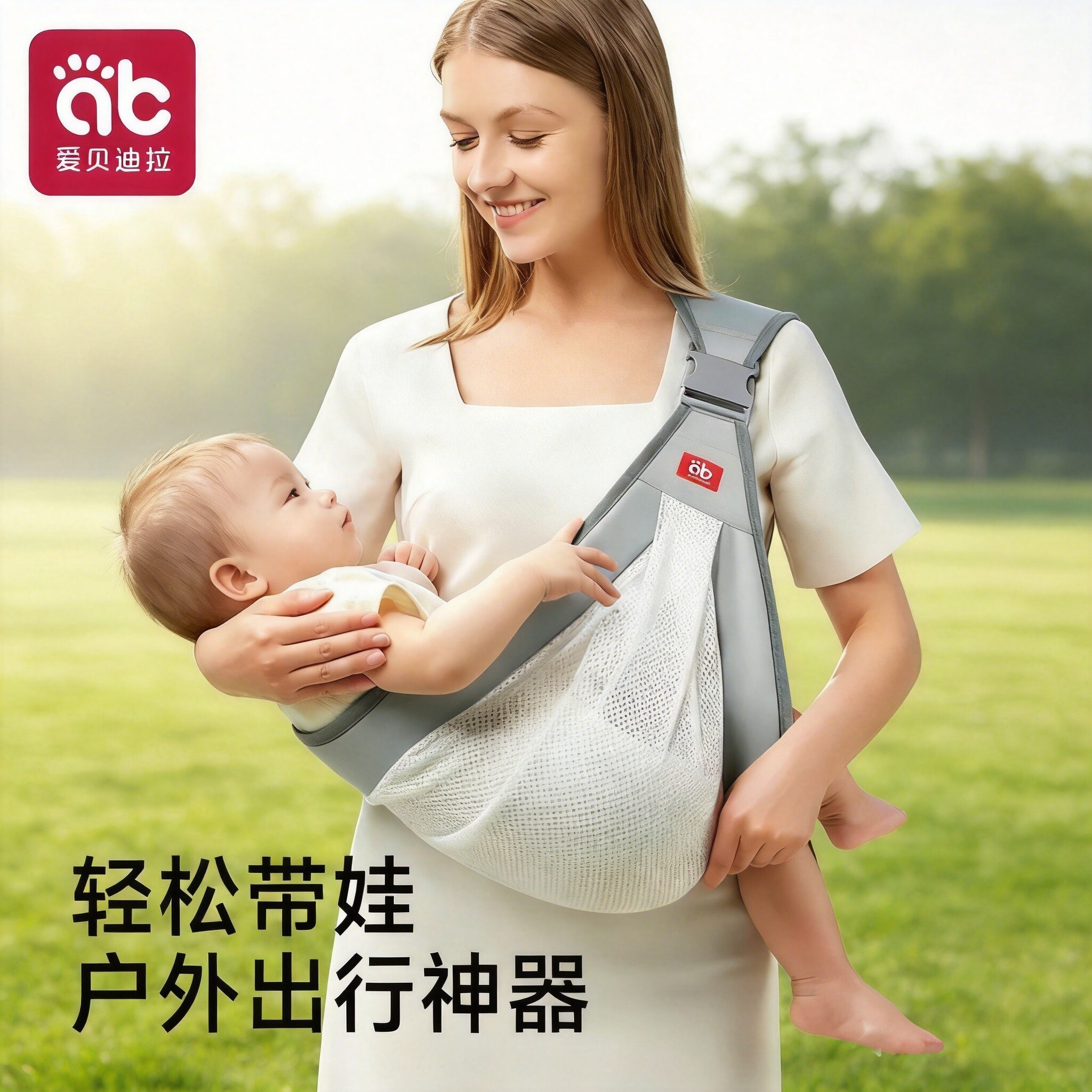 婴儿背带宝宝小月龄横抱前抱式背巾抱孩子外出简易轻便款抱娃神器