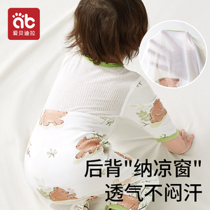 婴儿衣服夏季薄款宝宝短袖连体衣