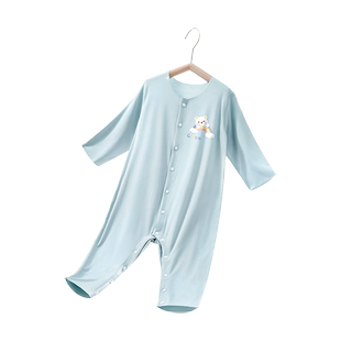 婴儿衣服宝宝开春衣服连体衣新生婴儿衣服春装男女宝宝莫代尔睡衣