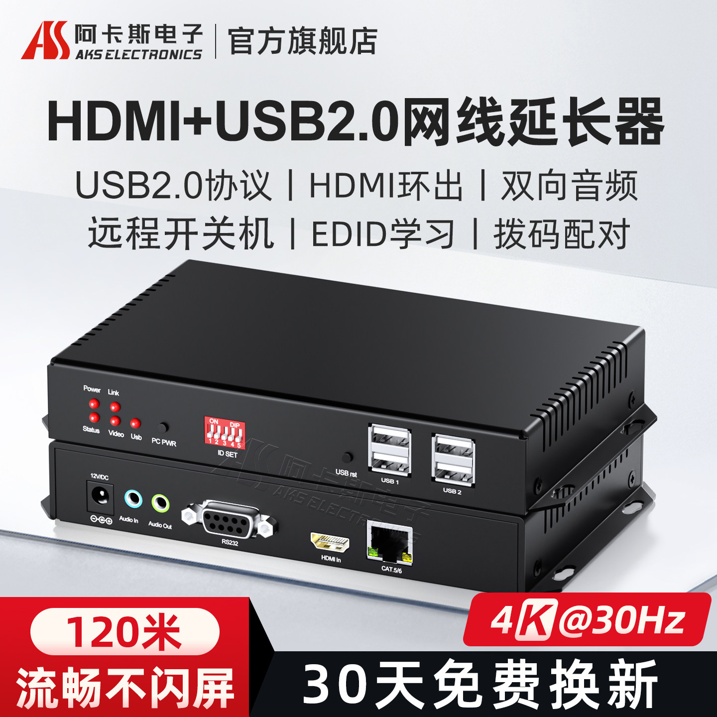 HDMI网线延长器4K高清KVMUSB2.0图片