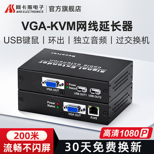 阿卡斯VGA-KVM网络延长器一对多
