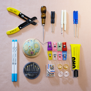 缝纫DIY手工包制作工具拆线器胶水螺丝刀珠针水消笔锥子金尾针线