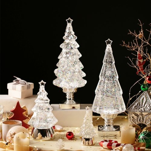 发光圣诞树水晶球音乐盒八音盒