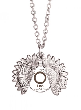 星座命运生日庆贺狮子座 向日葵项链吊坠时尚饰品