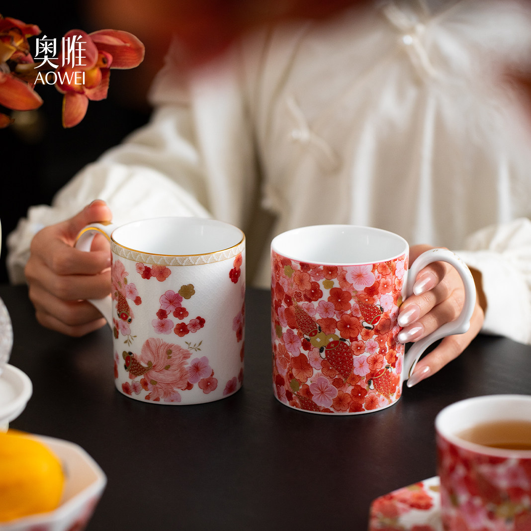 奥唯有钱花系列情侣马克杯图片