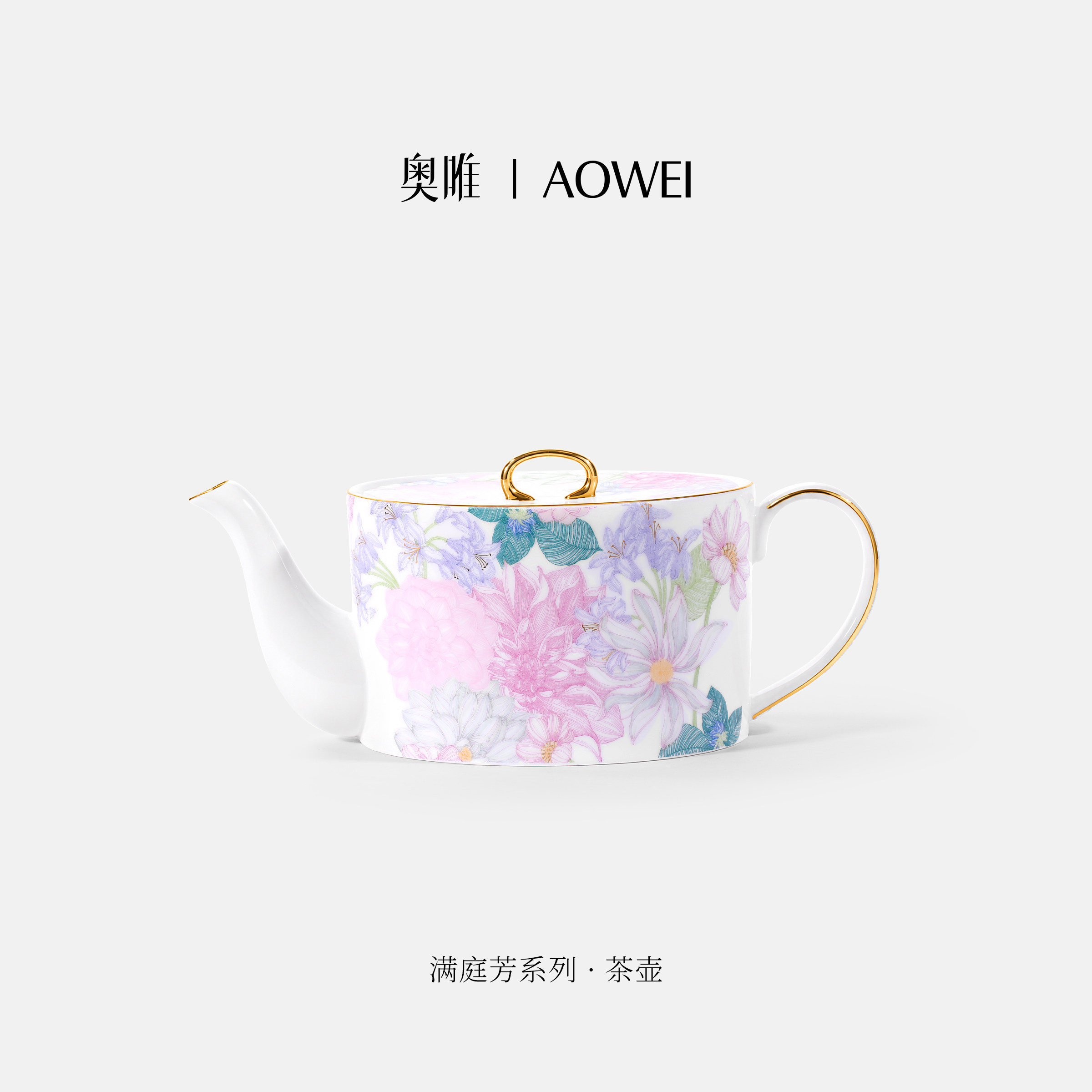 奥唯景德镇陶瓷茶壶泡茶家用高颜值英式下午茶具客厅茶几开水壶