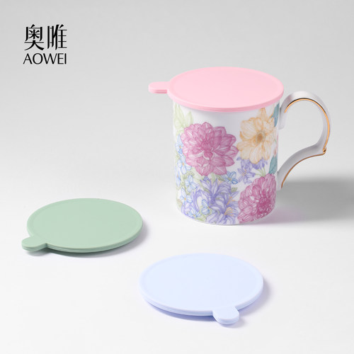 食品级硅胶防尘杯盖马克杯盖子