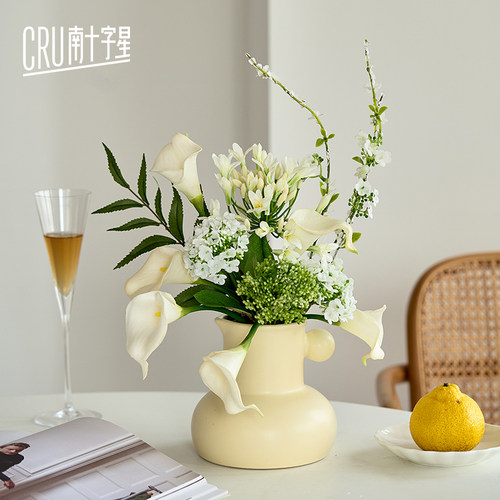 马蹄莲桌花摆件仿真高级感桌花