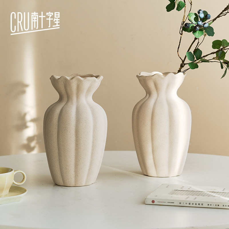 南十字星 法式复古陶瓷花瓶高级感摆件客厅餐桌插花干花民宿装饰,家居饰品,花瓶,淘宝优惠券,粉丝福利购,淘宝优惠卷