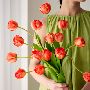 南十字星 饰花卉摆件 郁金香假花仿真花摆设轻奢高端客厅餐桌装