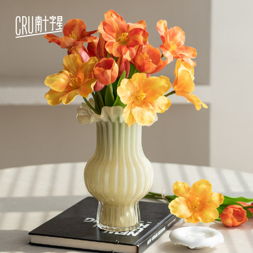 南十字星 轻奢郁金香花束假花仿真花摆设客厅餐桌花艺装饰摆件