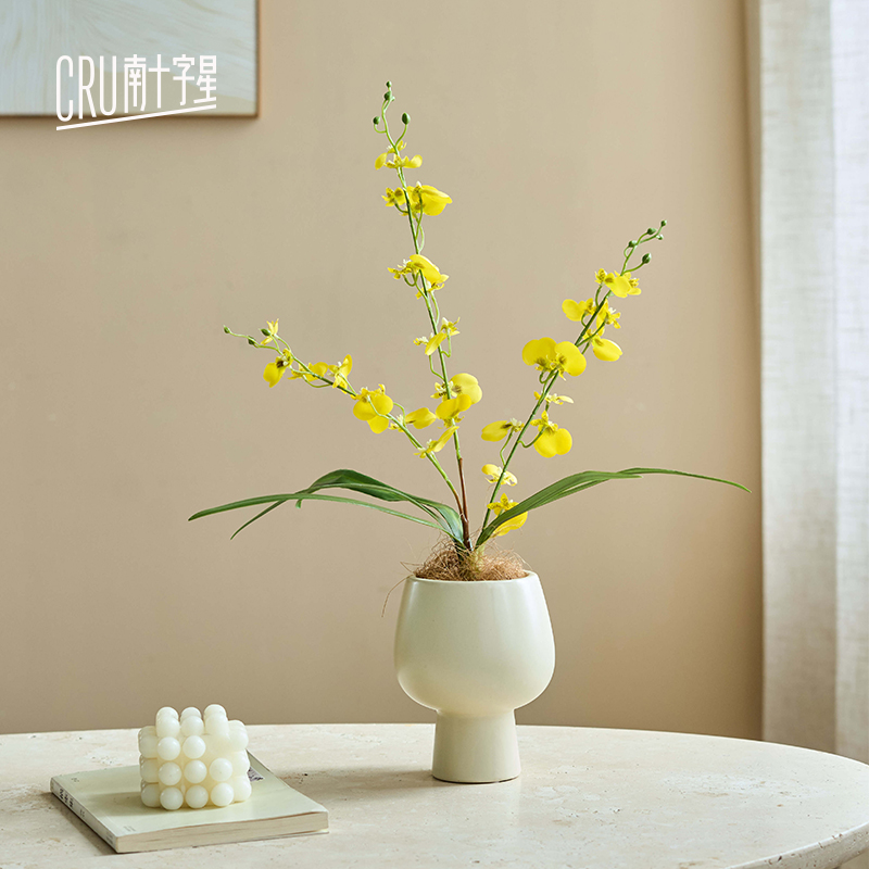 兰花盆景仿真花高级感逼真摆件