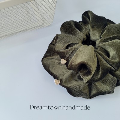 追梦堂高级橄榄绿丝绒大肠发圈