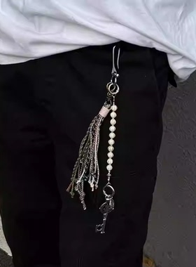 原创设计感串珠挂件cleanfit复古编织绳包包挂饰高级感配饰轻奢潮