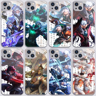 王者老夫子游戏金属漆玻璃手机壳适用苹果17华为荣耀400全包OPPO小米17红米k90一加ACE6保护vivoiqoo15/neo11