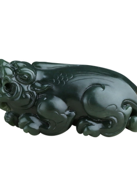 和田玉貔貅手把件男款