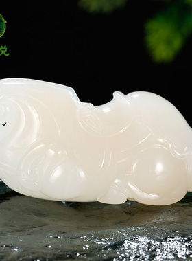 和田玉生肖马手把件男款