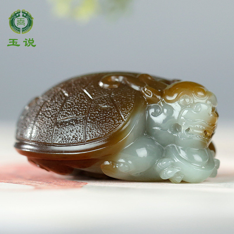 玉说和田玉龙龟手把件男款
