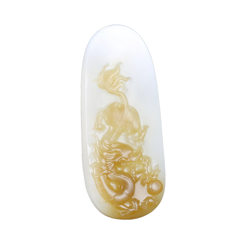 玉说和田玉糖白玉男女款生肖龙