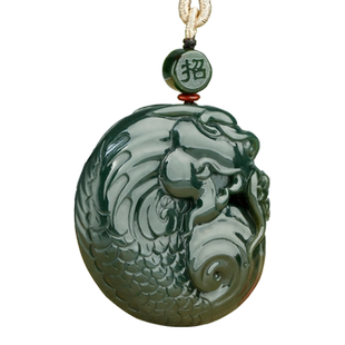 玉说和田玉鱼化龙手把件男款青玉鱼跃龙门龙鱼玉石把玩件附证书