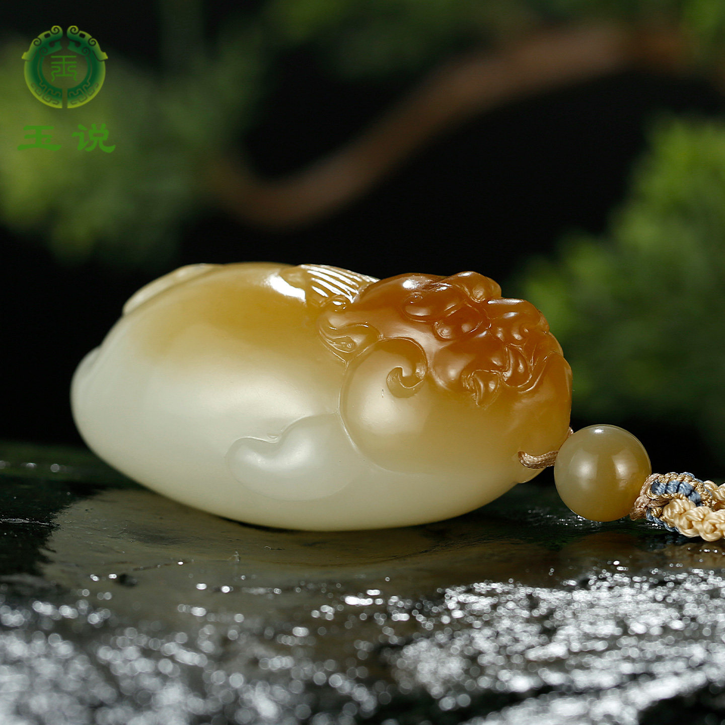玉说和田玉貔貅吊坠男款玉坠糖白吞金兽宝宝金山鸿运当头玉石挂件