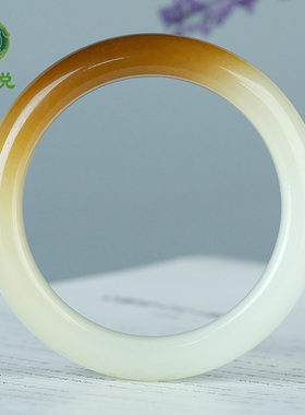 和田玉糖白玉手镯女款