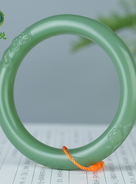 和田玉碧玉手镯女款玉镯