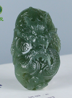 和田玉生肖龙手把件男款