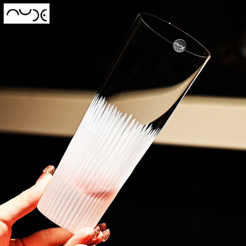 NUDE努德水晶玻璃手工刻花啤酒杯