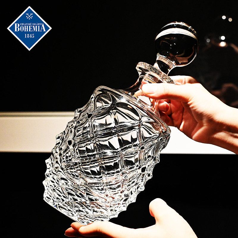 捷克BOHEMIA进口创意水晶玻璃威士忌杯啤酒洋酒杯酒樽醒酒器套装