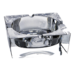 捷克BOHEMIA水晶玻璃方形烟灰缸家用客厅轻奢办公室雪茄欧式摆件