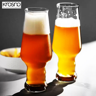欧洲KROSNO进口轻奢水晶玻璃IPA精酿黑啤酒杯可乐杯果汁饮料杯子