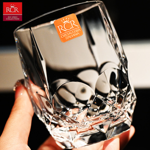 意大利进口轻奢高档水晶玻璃xo威士忌洋酒杯果汁饮料啤酒杯水杯子