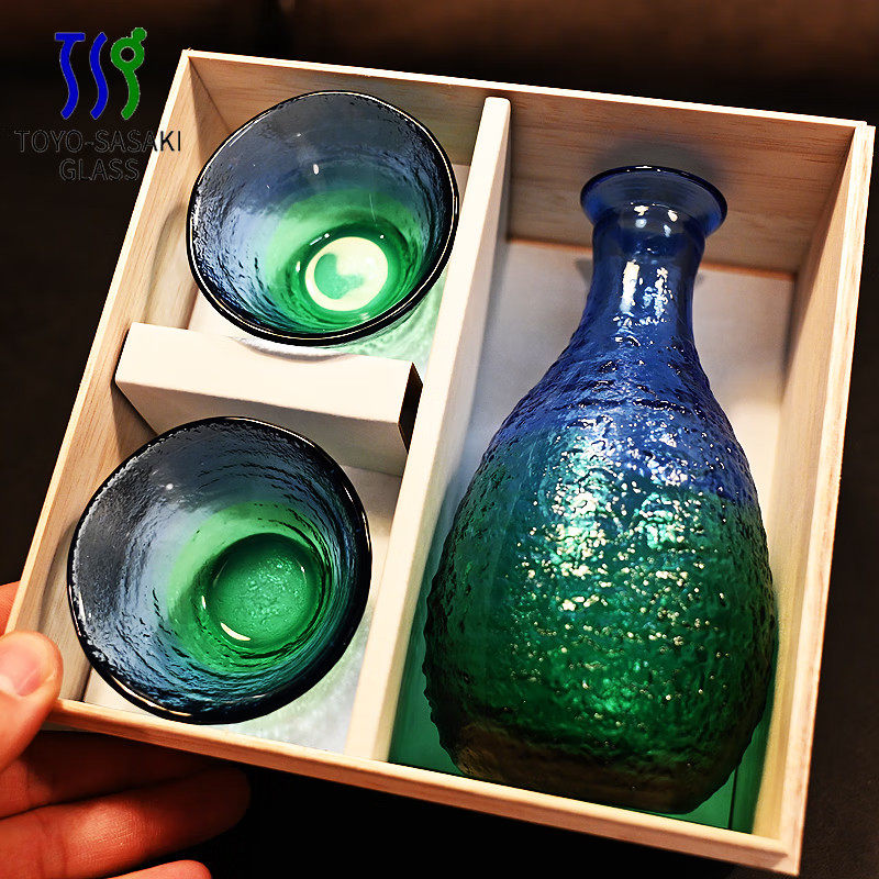 日本进口TOYO玻璃日式高颜值轻奢高档清酒杯烈酒杯子套装礼品套装