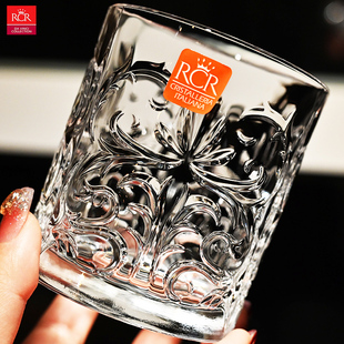 意大利RCR进口水晶玻璃轻奢威士忌洋酒杯果汁牛奶啤酒长饮水杯子
