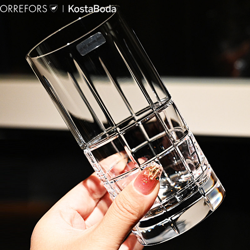 KOSTA BODA瑞典进口轻奢水晶玻璃威士忌洋酒杯高长饮杯果汁水杯子