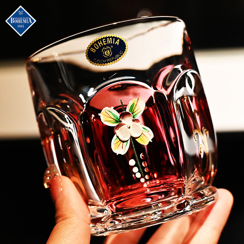 捷克进口轻奢高级感水晶玻璃威士忌洋酒杯家用果汁水杯子送礼盒装,餐饮具,洋酒/威士忌杯,淘宝优惠券,粉丝福利购,淘宝优惠卷