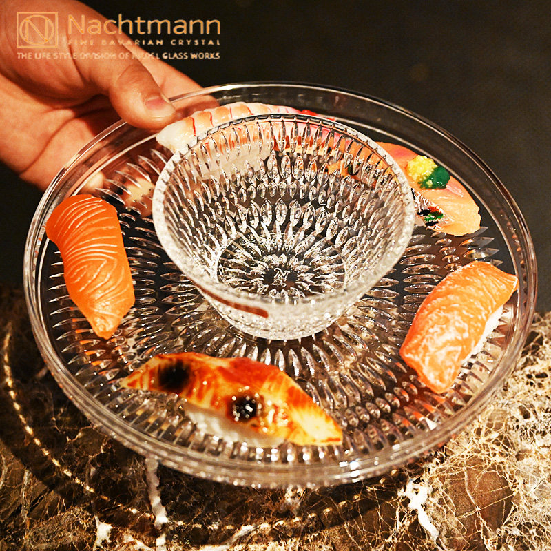 德国Nachtmann进口水晶玻璃水果盘沙拉盘干果碗果斗甜品寿司盘子