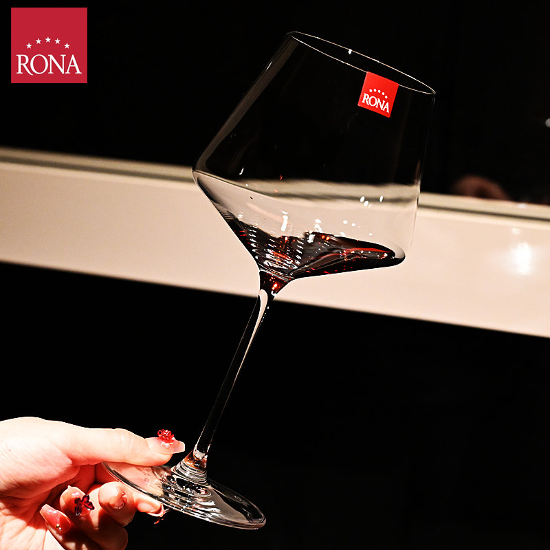 RONA洛娜家用红酒杯子优胜勃艮第红酒杯高脚杯水晶玻璃葡萄酒杯