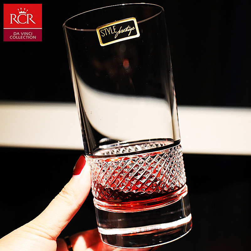 意大利进口水晶玻璃水杯果汁杯家用花茶杯调鸡尾酒杯子套装