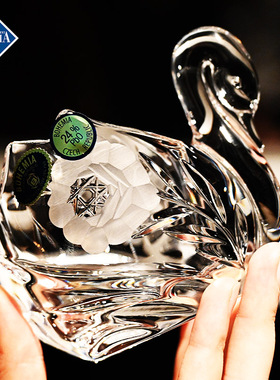 捷克进口BOHEMIA水晶玻璃天鹅缸