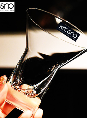 KROSNO新款SHAKE晶质玻璃创意鸡尾酒杯子套装个性马天尼杯甜品杯