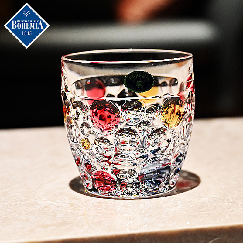 捷克进口水晶玻璃彩色XO威士忌洋酒杯烈酒白兰地酒杯水杯果汁杯子,餐饮具,洋酒/威士忌杯,淘宝优惠券,粉丝福利购,淘宝优惠卷