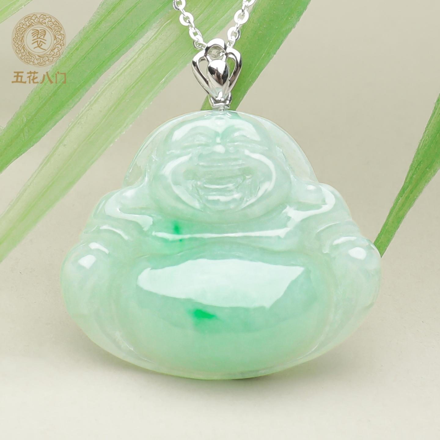 五花八门f51翡翠玉佛公项链吊坠